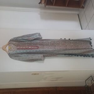 Roller Rabbit Multicolor Patterned Kurta Maxi Dress L